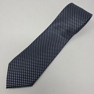Eagle Necktie Mens Blue Black Mini Box Micro Geometric‎ Silk Classic NEW